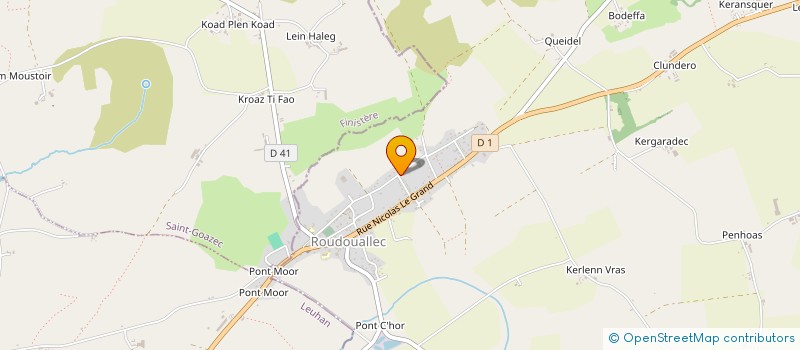 localisation de l'entreprise ' COMITE LOCAL DES ANCIENS D'AFRIQUE DU NORD EN ROUDOUALLEC '  ROUDOUALLEC