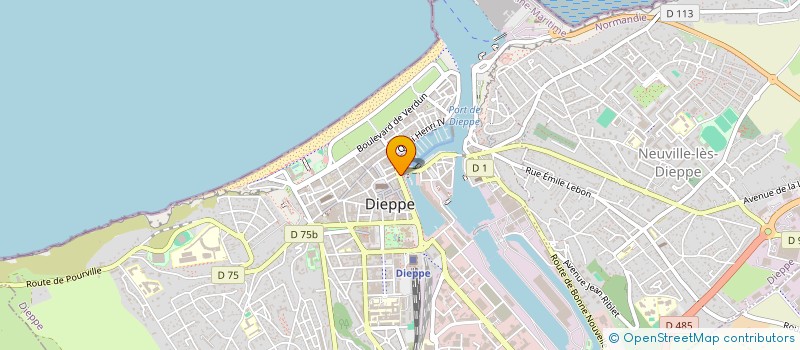 localisation de l'entreprise COMITE LOCAL DES PECHES MARITIMES ET DES ELEVAGES MARINS DE DIEPPE & LE TREPORT  DIEPPE