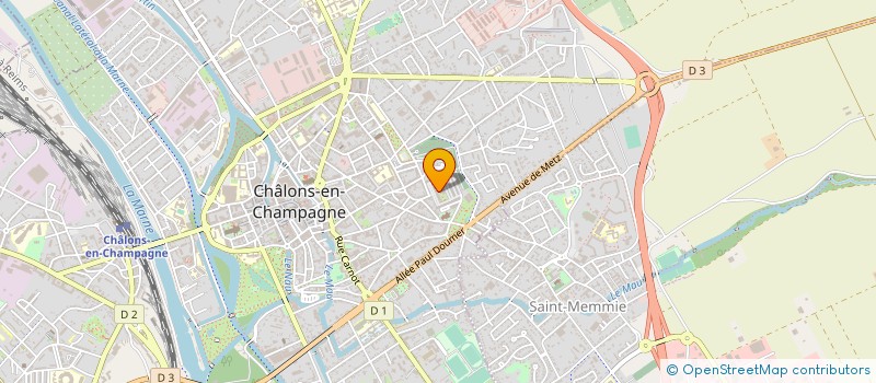 localisation de l'entreprise COMITE LOCAL DU SECOURS POPULAIRE  CHALONS-EN-CHAMPAGNE