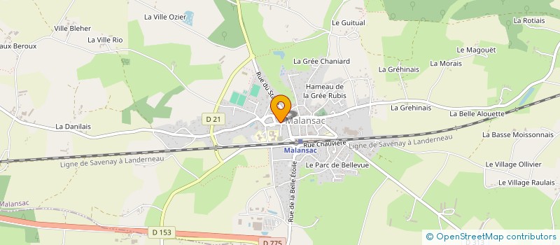 localisation de l'entreprise COMITE LOCAL FNACA DE MALANSAC  MALANSAC