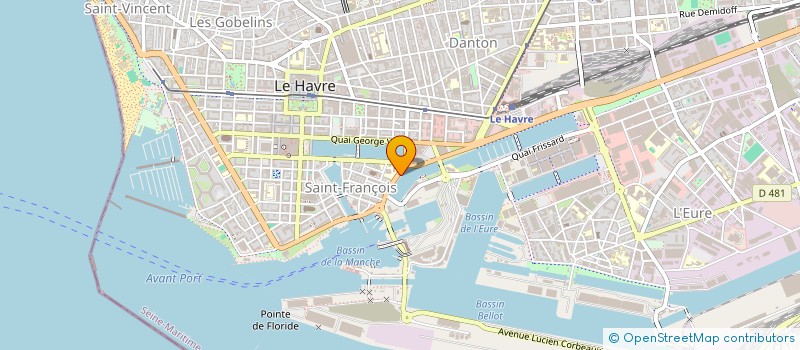 localisation de l'entreprise COMITE LOCAL PECHES HAVRE  LE HAVRE