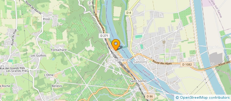 localisation de l'entreprise COMITE LOCAL SERRIERES-SABLONS DE LA FEDERATION NATIONALE DES ANCIENS COMBATTANTS D'ALGERIE  SERRIERES