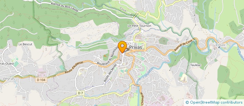 localisation de l'entreprise COMITE MALADIE RESPIR TUBERCUL à PRIVAS