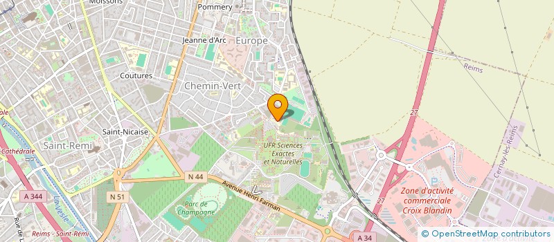 localisation de l'entreprise COMITE MARNE DE TENNIS  REIMS