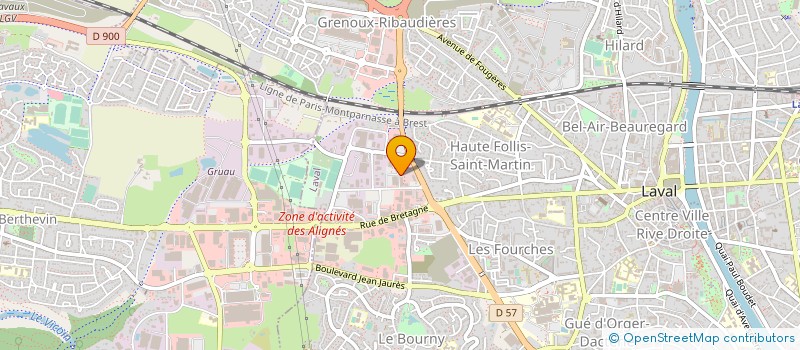 localisation de l'entreprise COMITE MAYENNE LIGUE CONTRE LE CANCER  LAVAL