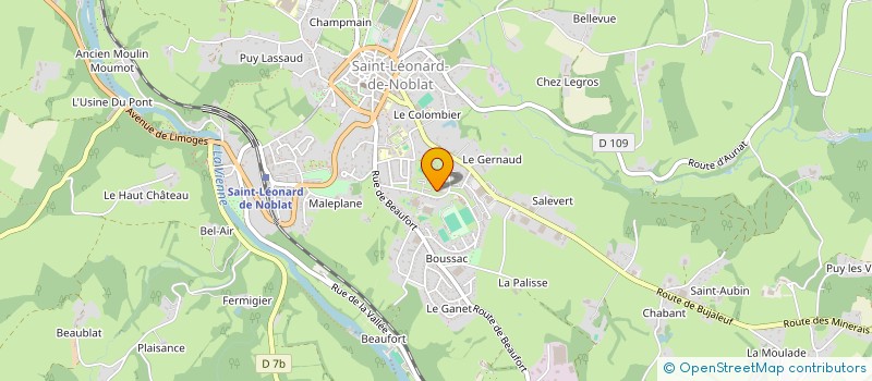 localisation de l'entreprise COMITE MISS RONDE FRANCE LIMOUSIN à ST-LEONARD-DE-NOBLAT