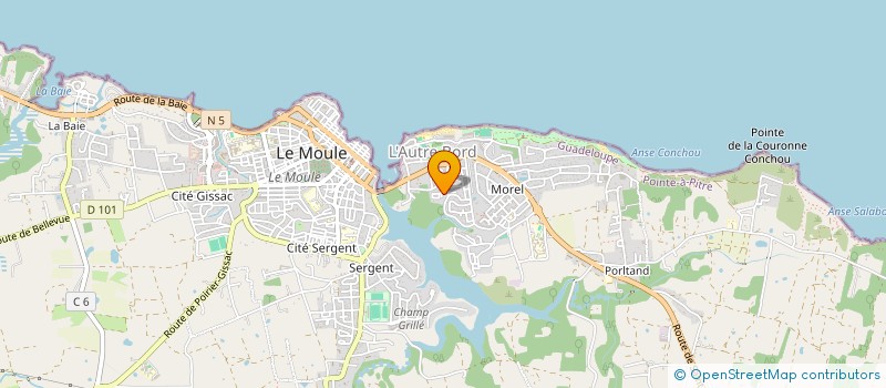 localisation de l'entreprise COMITE MISTER ROYAL GUADELOUPE à LE MOULE