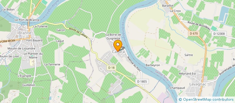 localisation de l'entreprise COMITE MUNICIPAL DES FETES DE CABARA  CABARA