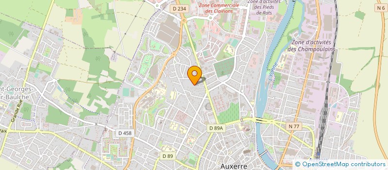 localisation de l'entreprise COMITE OEUVR SOCIAL DDSIS SAPEUR POMPIER à AUXERRE
