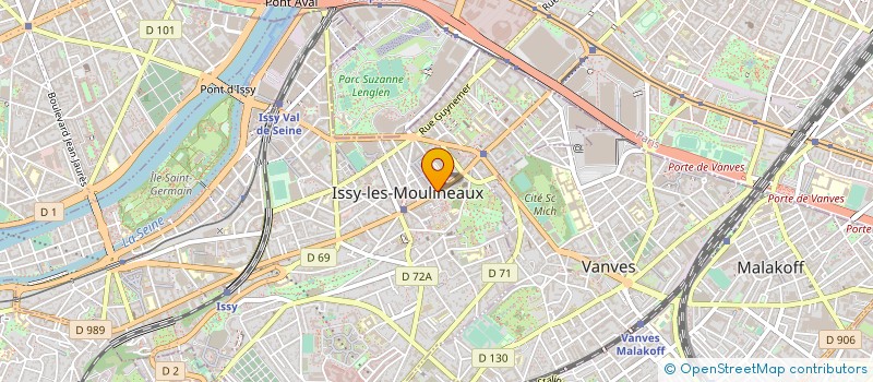 localisation de l'entreprise COMITE OEUVRE SOC SERV PARISIENS CNET à ISSY-LES-MOULINEAUX
