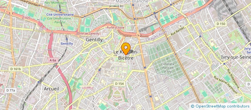 localisation de l'entreprise COMITE OEUVRE SOCIAL PERSON COM ET OPHLM  LE KREMLIN-BICETRE
