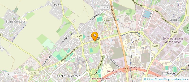 localisation de l'entreprise COMITE OEUVRES SOCIALE SDIS 14 à CAEN
