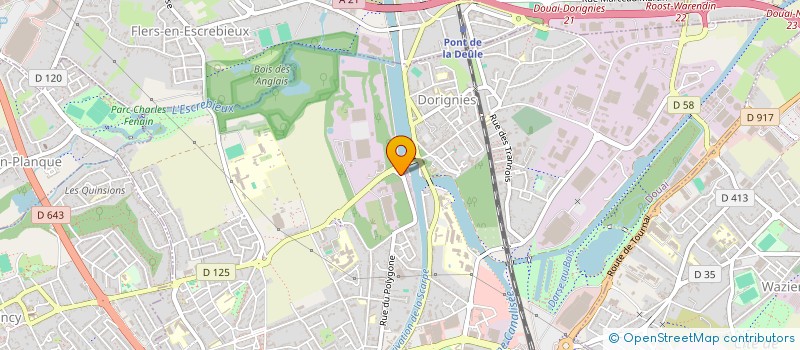 localisation de l'entreprise COMITE OEUVRES SOCIALES COMPLEXE LOGISTI à DOUAI