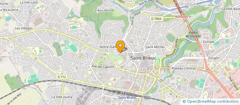 localisation de l'entreprise COMITE OEUVRES SOCIALES COTE D'ARMOR à SAINT-BRIEUC