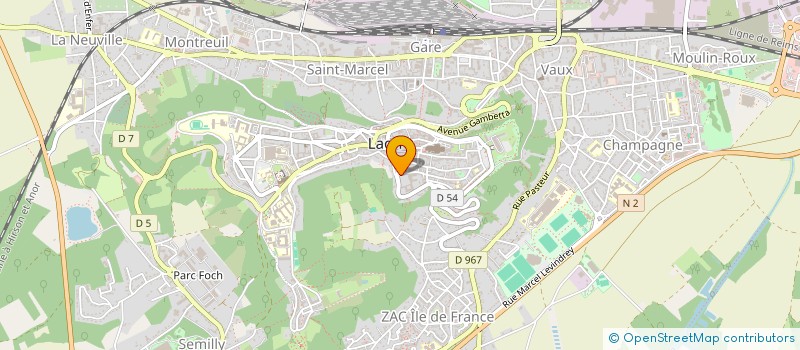 localisation de l'entreprise COMITE OEUVRES SOCIALES DEPARTEMENT AISN à LAON