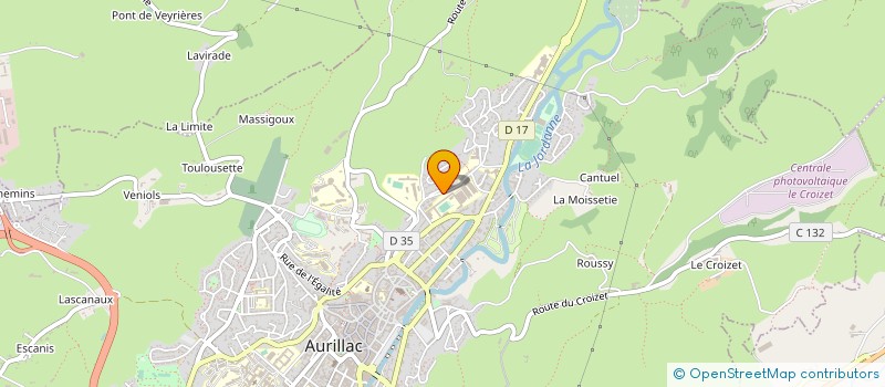 localisation de l'entreprise COMITE OEUVRES SOCIALES DU PAYS VERT à AURILLAC