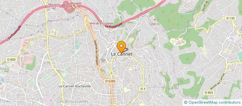 localisation de l'entreprise COMITE OEUVRES SOCIALES MAIRIE à LE CANNET