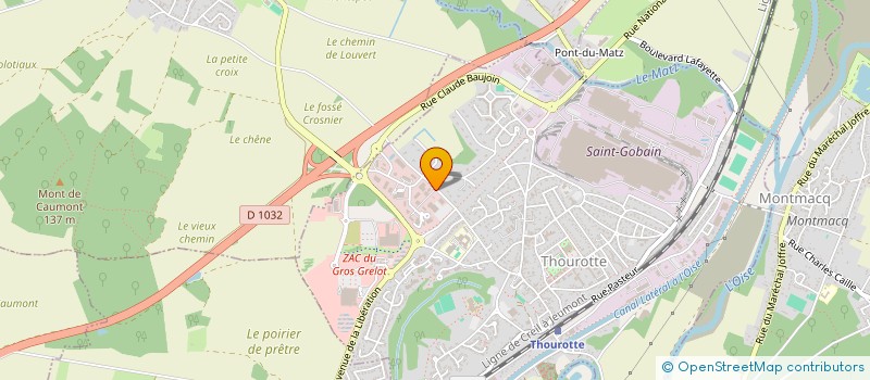 localisation de l'entreprise COMITE OEUVRES SOCIALES PERSONNEL COMMUNAUTE COMMUNES  THOUROTTE