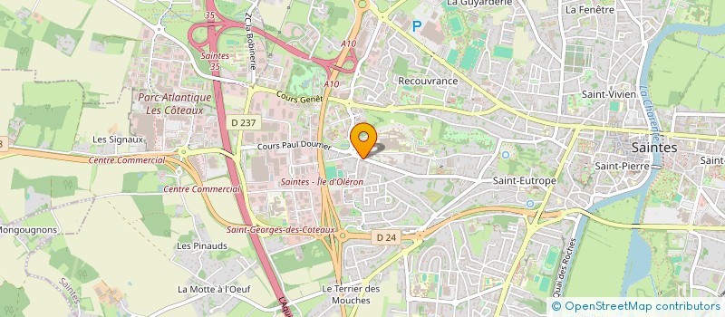 localisation de l'entreprise COMITE OEUVRES SOCIALES PERSONNEL PTT 17  SAINTES