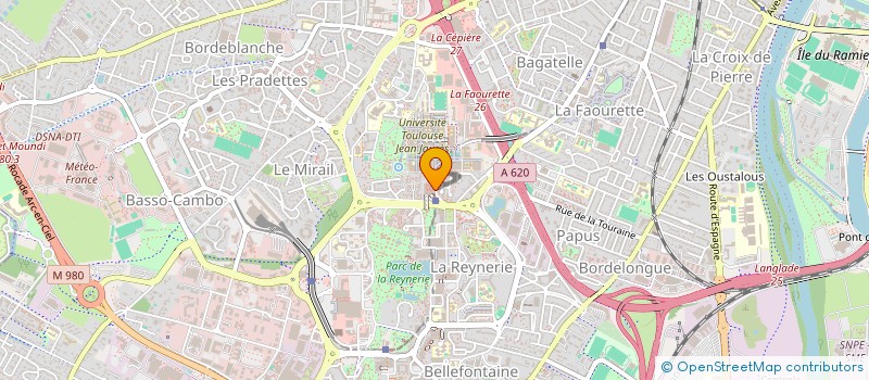 localisation de l'entreprise COMITE OEUVRES SOCIALES POSTE ET TELECOM à TOULOUSE