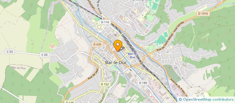localisation de l'entreprise COMITE OEUVRES SOCIALES PTE DE LA MEUSE  BAR-LE-DUC