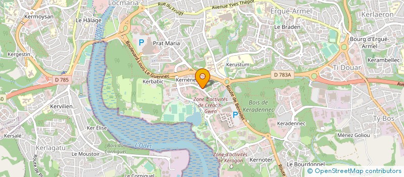 localisation de l'entreprise COMITE OEUVRES SOCIALES PTT à QUIMPER