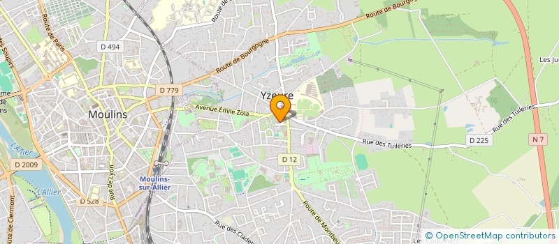 localisation de l'entreprise COMITE OEUVRES SOCIALES PTT ALLIER à YZEURE