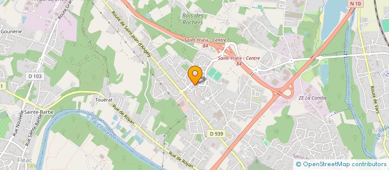 localisation de l'entreprise COMITE OEUVRES SOCIALES PTT CHARENTE à SAINT-YRIEIX-SUR-CHARENTE