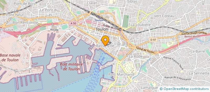 localisation de l'entreprise COMITE OFFICIEL DES FETES ET DES SPORTS à TOULON
