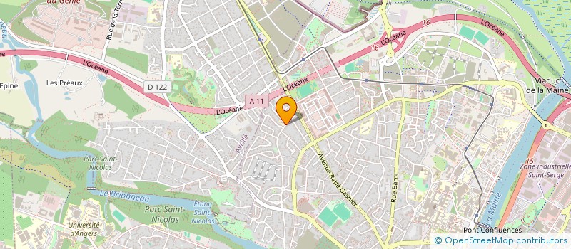 localisation de l'entreprise COMITE ORGANIS CONGRES SANTE SAPEURS à ANGERS