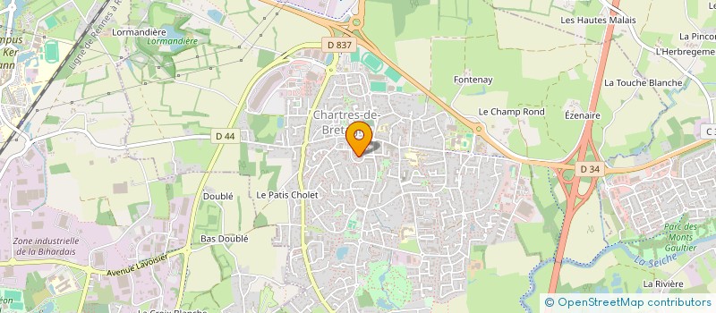 localisation de l'entreprise COMITE ORGANISATEUR DE LA FETE DES JUMELAGES DE CHARTRES DE BRETAGNE  CHARTRES-DE-BRETAGNE