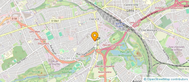 localisation de l'entreprise COMITE ORGANISATEUR DU CARNAVAL - CARNAV'ELEU  ELEU-DIT-LEAUWETTE