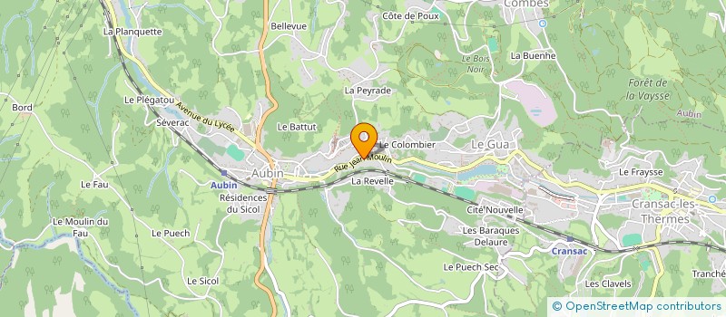 localisation de l'entreprise COMITE ORGANISATION TOURNOI OPEN CRANSAC à CRANSAC