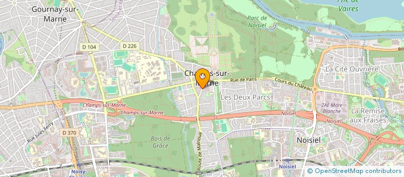 localisation de l'entreprise COMITE PALESTINE SOLIDAIRE MARNE-LA-VALLEE  CHAMPS-SUR-MARNE