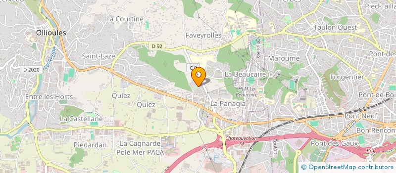 localisation de l'entreprise COMITE PERMANENT DES FETES DE FAVEYROLLES - OLLIOULES  OLLIOULES