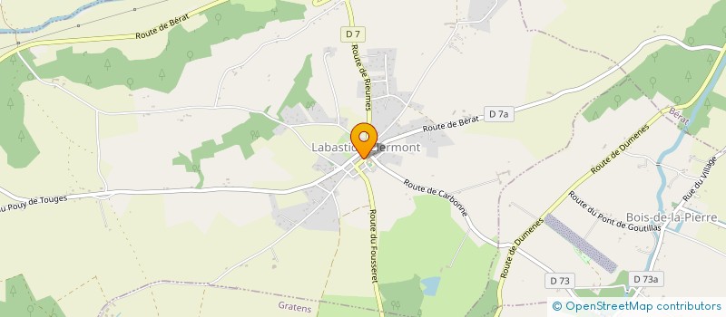 localisation de l'entreprise COMITE PERMANENT DES FETES ET LOISIRS DE LABASTIDE CLERMONT  LABASTIDE-CLERMONT