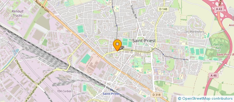 localisation de l'entreprise COMITE PERSONNEL VILLE DE ST PRIEST  ST PRIEST