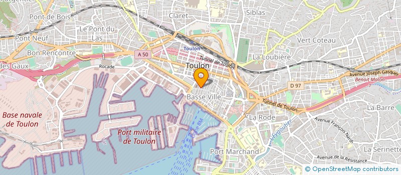 localisation de l'entreprise COMITE POUR ACCUEIL ALPHABETISATION ANIMATION COEUR DE VILLE UDV à TOULON