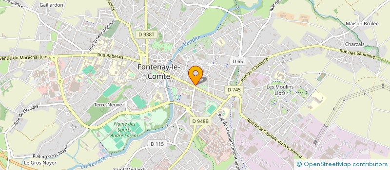 localisation de l'entreprise COMITE POUR DEVELOPPEMENT DU SUD VENDEE  FONTENAY-LE-COMTE