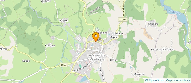 localisation de l'entreprise COMITE POUR LA VALORISATION FORESTIERE à LE MAYET-DE-MONTAGNE