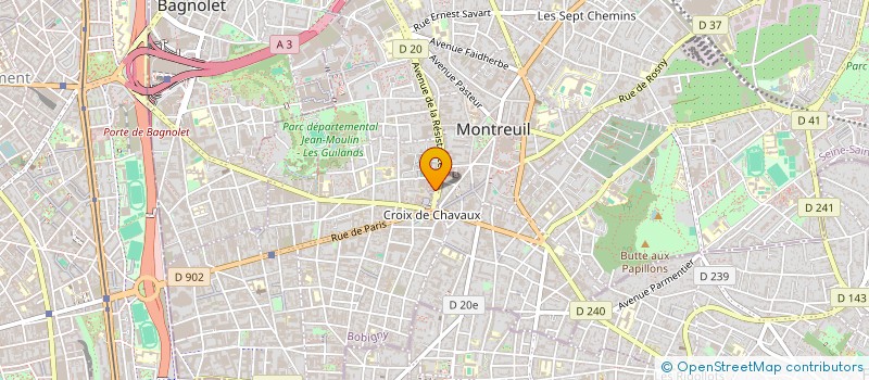 localisation de l'entreprise COMITE POUR PROTECTION DROITS DE L'HOMME à MONTREUIL