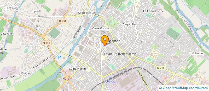 localisation de l'entreprise COMITE PROMO VIN PAYS CHARENTAIS à COGNAC
