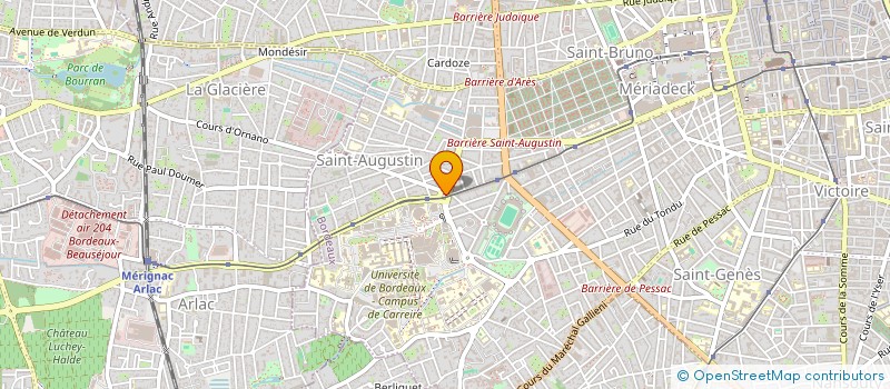 localisation de l'entreprise COMITE PROTECTION PERSONNES SUD-OUEST ET OUTRE-MER III à BORDEAUX