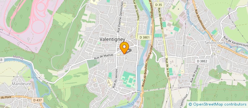 localisation de l'entreprise COMITE PROTESTANT D'ANIMATION  VALENTIGNEY