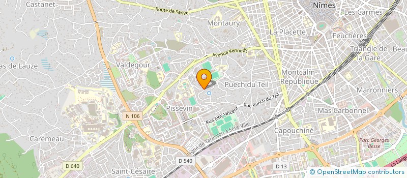 localisation de l'entreprise COMITE PUECH DU TEIL OUEST  NIMES