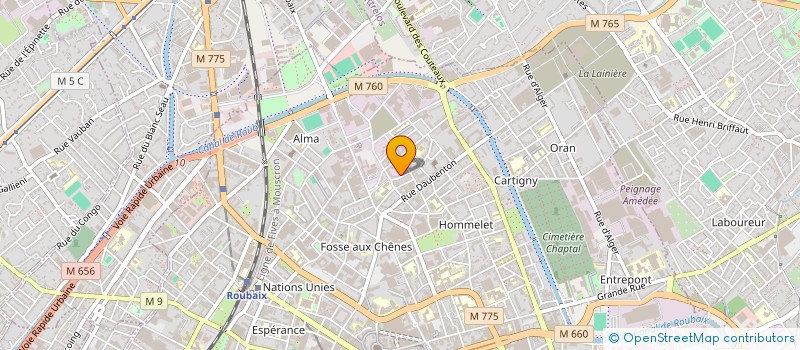 localisation de l'entreprise COMITE QUARTIER DU CUL DE FOUR  ROUBAIX