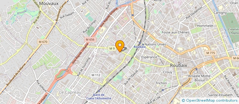 localisation de l'entreprise COMITE QUARTIER FRESNOY MACKELLERIE à ROUBAIX