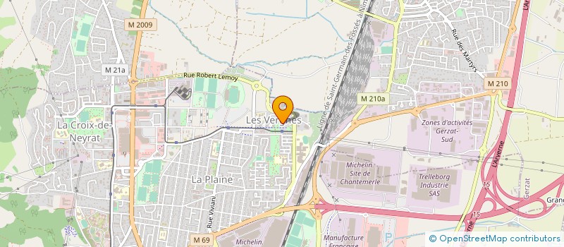 localisation de l'entreprise COMITE QUARTIER LA PLAINE LES VERGNES  CLERMONT-FERRAND