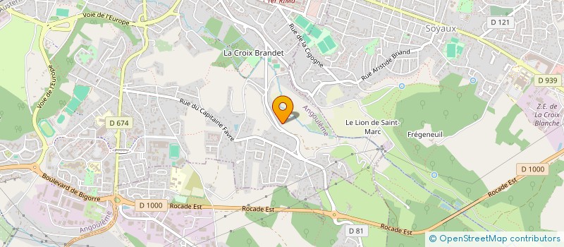 localisation de l'entreprise COMITE QUARTIER PETIT FRESQUET CROIX BRA à ANGOULEME