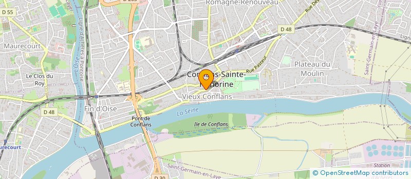 localisation de l'entreprise COMITE QUARTIER PLATEAU MOULIN  CONFLANS-SAINTE-HONORINE